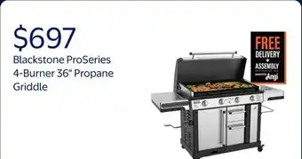 Walmart Blackstone ProSeries 4-Burner 36 Propane Griddle with Stainless Steel Cabinet and Hood offer
