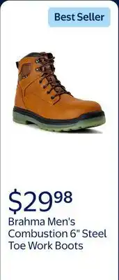 Walmart Brahma Men's Combustion 6 Steel Toe Work Boots offer