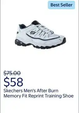 Walmart Skechers Men's After Burn Memory Fit Reprint Training Shoe, Wide Width Available offer