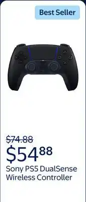 Walmart Sony PS5 DualSense Wireless Controller - Midnight Black offer