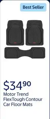 Walmart Motor Trend FlexTough Contour - Deep Dish Heavy Duty Rubber Car Floor Mats offer