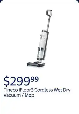 Walmart Tineco iFloor3 Cordless Wet Dry Vacuum / Mop, Multi-Surface Floor Washer with LED Display offer