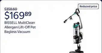 Walmart BISSELL MultiClean Allergen Lift-Off Pet Bagless Vacuum 2852 offer