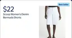 Walmart Scoop Women's and Women's Plus Denim Bermuda Shorts offer
