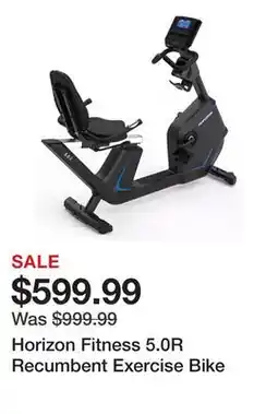 Dick's Sporting Goods Horizon Fitness 5.0R Recumbent Exercise Bike offer