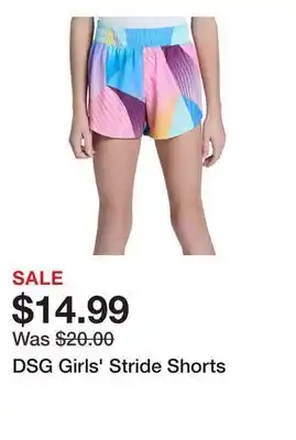 Dick's Sporting Goods DSG Girls' Stride Shorts offer