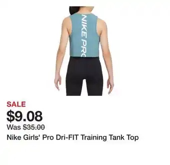 Dick's Sporting Goods Nike Girls' Pro Dri-FIT Training Tank Top offer