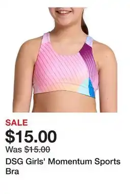 Dick's Sporting Goods DSG Girls' Momentum Sports Bra offer