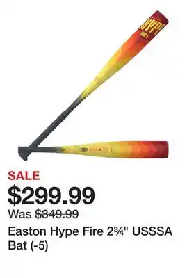 Dick's Sporting Goods Easton Hype Fire 2¾ USSSA Bat (-5) offer