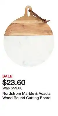 Nordstrom Nordstrom Marble & Acacia Wood Round Cutting Board offer