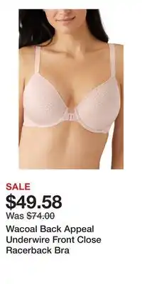Nordstrom Wacoal Back Appeal Underwire Front Close Racerback Bra offer
