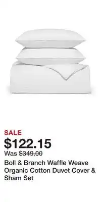 Nordstrom Boll & Branch Waffle Weave Organic Cotton Duvet Cover & Sham Set offer