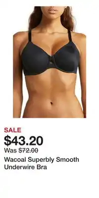 Nordstrom Wacoal Superbly Smooth Underwire Bra offer