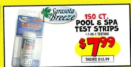 Ollie's Sarasota Breeze POOL & SPA TEST STRIPS offer