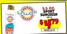 Ollie's Sunworks 5.5 OZ. SPORT SUNSCREEN offer