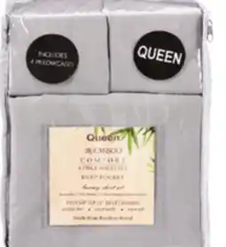 Ocean State Job Lot Bamboo Comfort Deep Pocket Queen Sheet Set 6-Piece offer