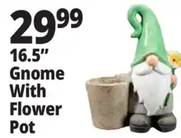 Ocean State Job Lot Gnome With Flower Pot 16.5 offer