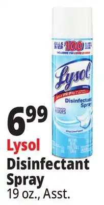 Ocean State Job Lot Lysol Crisp Linen Disinfectant Spray 19 oz offer