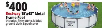 Ocean State Job Lot Bestway 15' x 48 Steel Pro Max Above Ground Pool Set offer