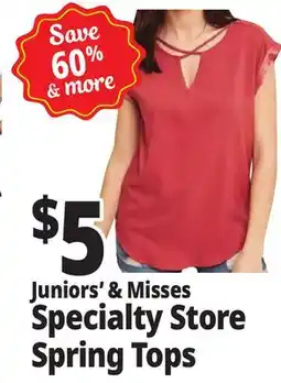 Ocean State Job Lot Juniors' & Misses Specialty Store Spring Tops offer