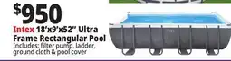 Ocean State Job Lot Intex 18' x 9' x 52 Ultra Frame Pool Set offer