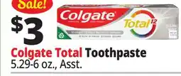 Ocean State Job Lot Colgate Total Clean Mint Toothpaste 6 oz offer