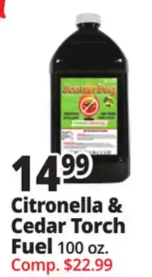 Ocean State Job Lot Citronella & Cedar Torch Fuel offer