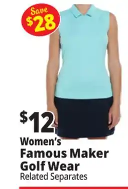 Ocean State Job Lot Women's Famous Maker Golf Wear offer