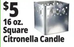Ocean State Job Lot 16 oz. Square Citronella Candle offer