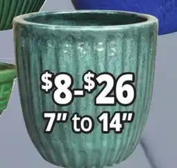 Ocean State Job Lot 7 to 14 Outdoor Glazed Ceramic Planters offer