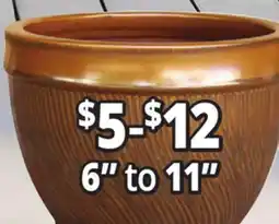 Ocean State Job Lot 6 to 11 Outdoor Glazed Ceramic Planters offer
