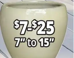 Ocean State Job Lot 7 to 15 Outdoor Glazed Ceramic Planters offer