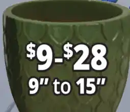 Ocean State Job Lot 9 to 15 Outdoor Glazed Ceramic Planters offer