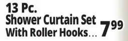 Ocean State Job Lot Shower Curtain Set With Roller Hooks, 13 Pc offer
