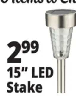 Ocean State Job Lot Outdoor Living Accents Solar LED Garden Stake 15 offer