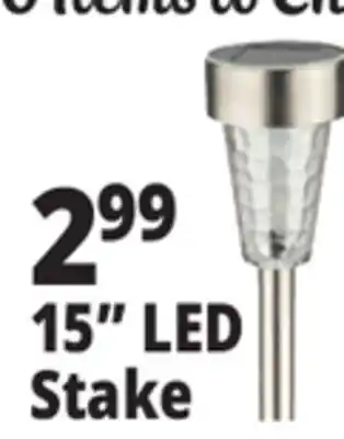 Ocean State Job Lot Outdoor Living Accents Solar LED Garden Stake 15 offer