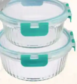 Ocean State Job Lot 2 Pk.Round Glass Containers offer