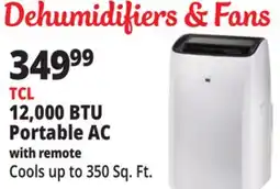 Ocean State Job Lot TCL 12,000 BTU Portable AC with remote offer