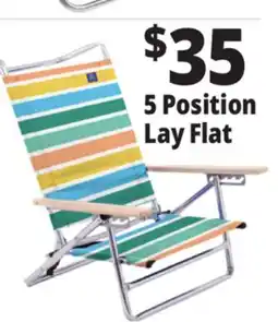 Ocean State Job Lot 5-Position Copa Lay Flat Aluminum Beach Chair offer