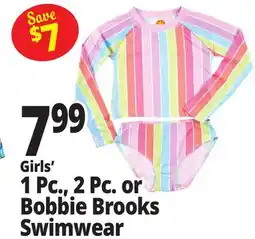 Ocean State Job Lot Girls' 1 Pc., 2 Pc. or Bobbie Brooks Swimwear offer