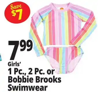 Ocean State Job Lot Girls' 1 Pc., 2 Pc. or Bobbie Brooks Swimwear offer