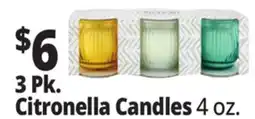 Ocean State Job Lot 3 Pk. Citronella Candles offer