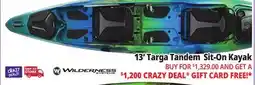 Ocean State Job Lot Wilderness Systems Targa 130T Recreational Tandem Kayak Mango offer