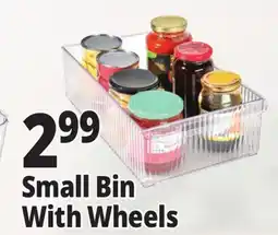Ocean State Job Lot Small Bin With Wheels offer
