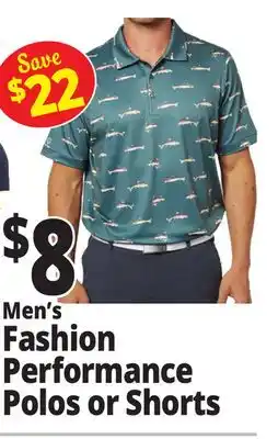 Ocean State Job Lot Men's Fashion Performance Polos or Shorts offer