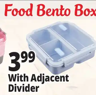 Ocean State Job Lot Food Bento Box With Adjacent Divider offer