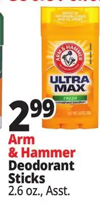 Ocean State Job Lot Arm & Hammer Deodorant Sticks offer