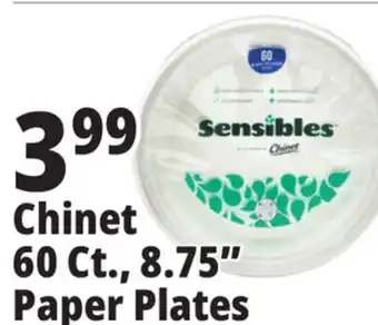 Ocean State Job Lot Chinet 60 Ct., 8.75 Paper Plates offer