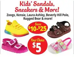 Ocean State Job Lot Kids' Sandals, Sneakers & More! offer