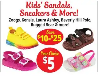 Ocean State Job Lot Kids' Sandals, Sneakers & More! offer